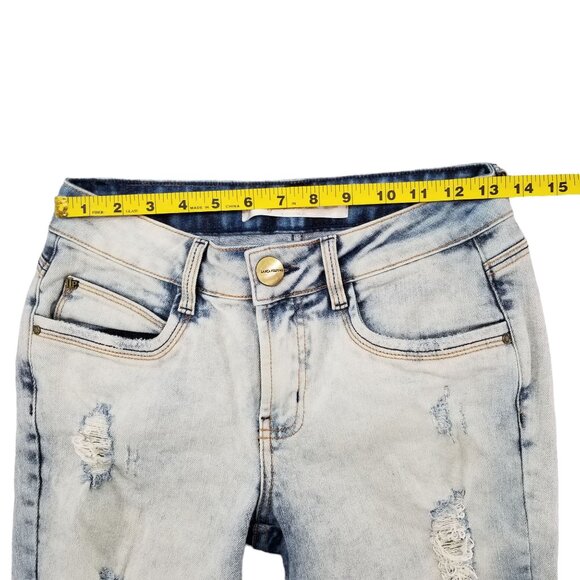 Lanca Perfume Jeans Womens Blue Gold Washed Denim Low Rise Stretch EU 36 US 6 - Picture 8 of 14